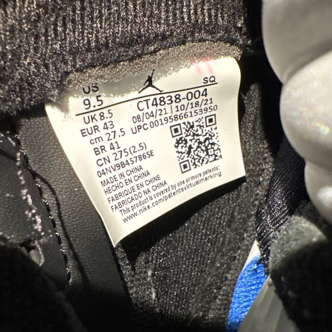 【にゃ】エアジョーダン5 レトロ　ブラック/レーサーブルー