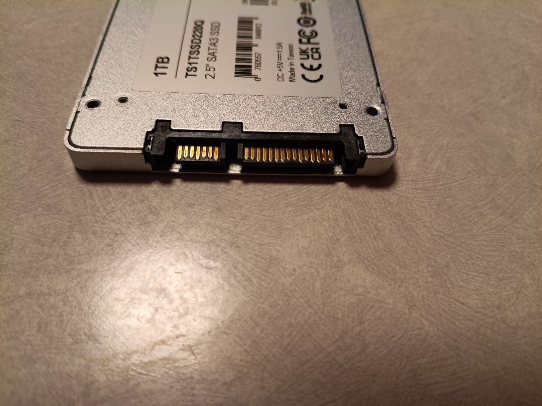 【特価】Transcend 1TB SSD　健康度99%、書込約1TB