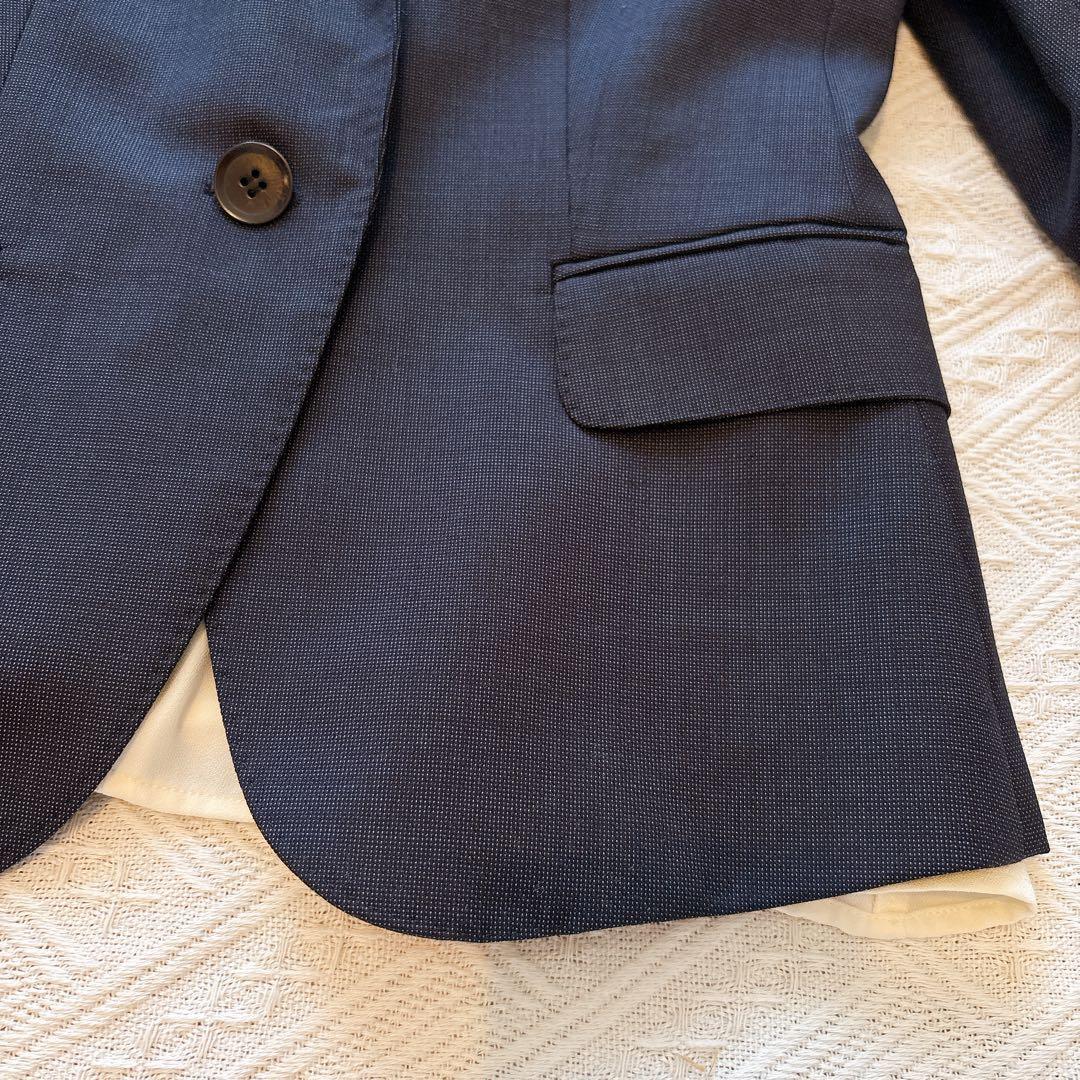REDA SUPER110'S ウール　ピンドットパンツスーツ　ネイビー　38