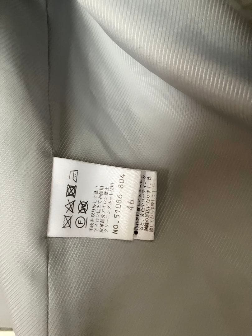 46♡フォックスファー付きダッフルコート　グレー