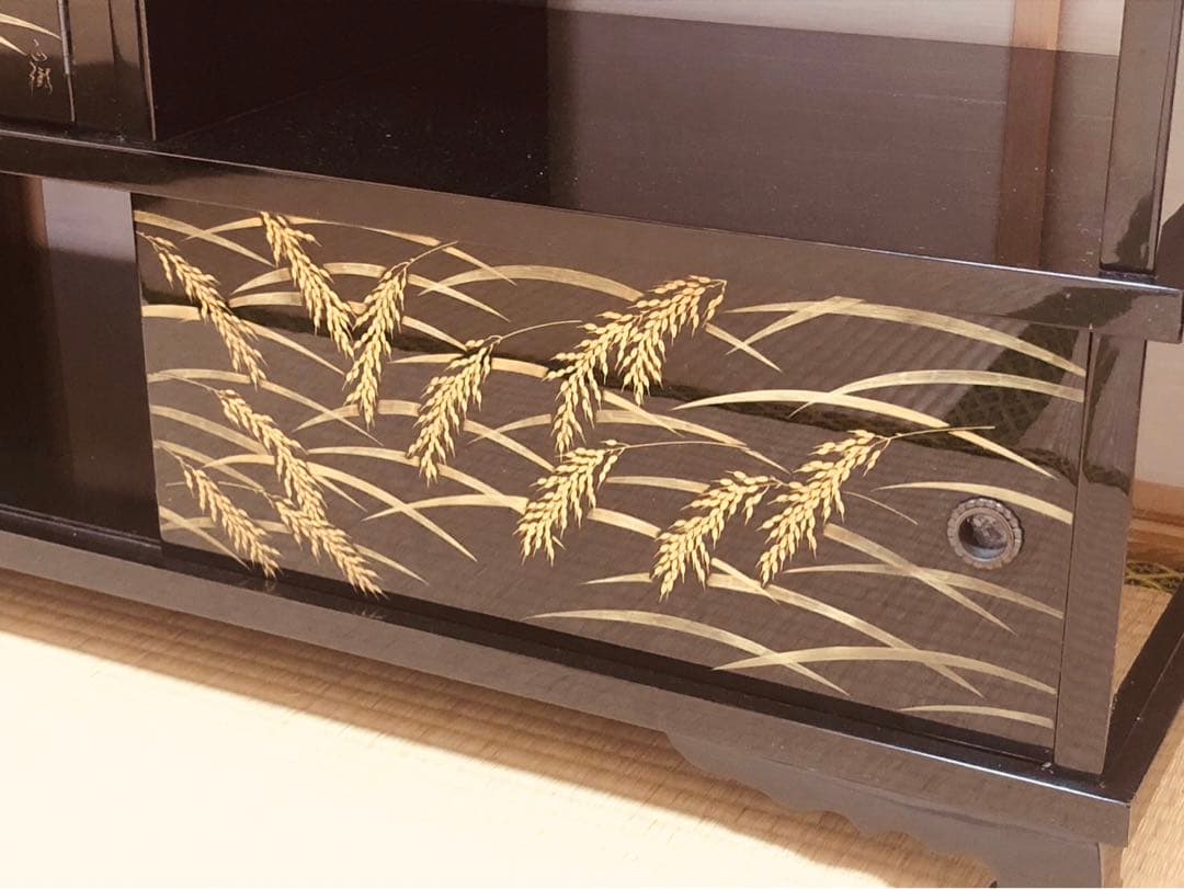 【説明文必ず読んで下さい】貴重な輪島塗 茶棚と座卓対のセット