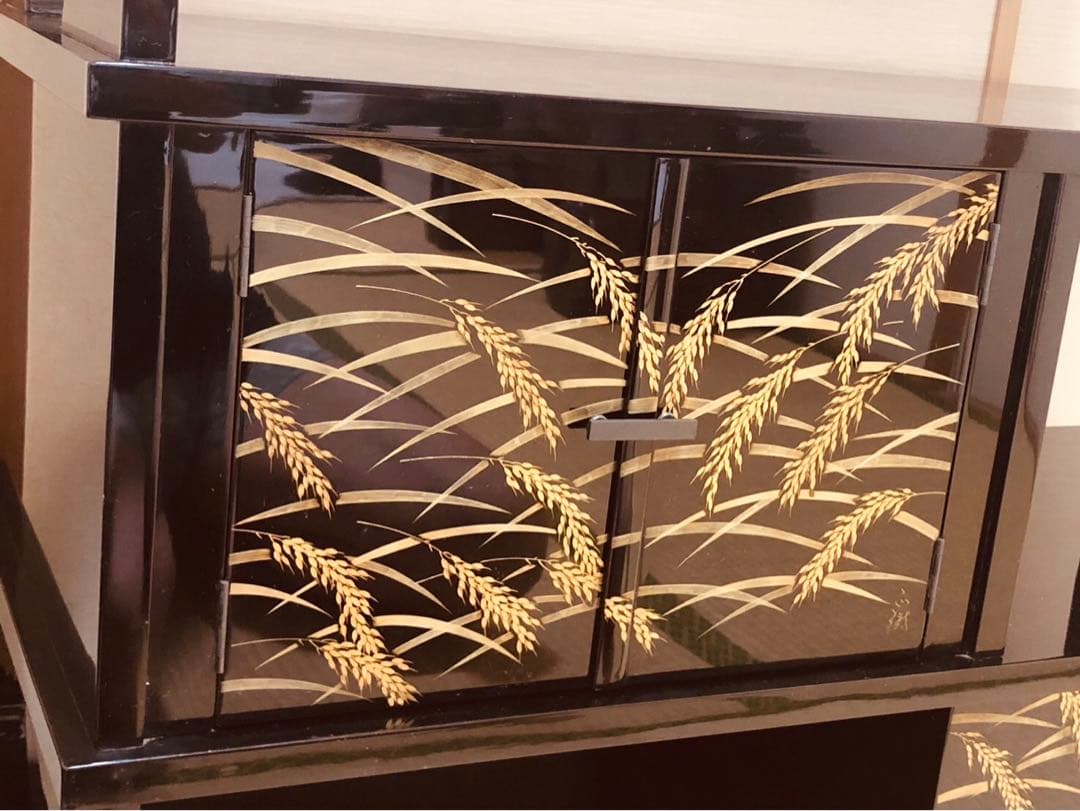 【説明文必ず読んで下さい】貴重な輪島塗 茶棚と座卓対のセット