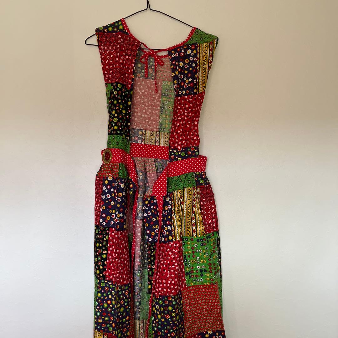 パッチワークエプロンドレス