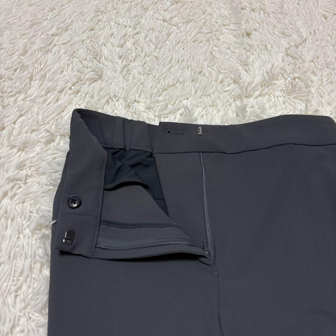 【美品】プラステ　ノーカラー　セットアップ　ハイストレッチトリコット　グレー　M