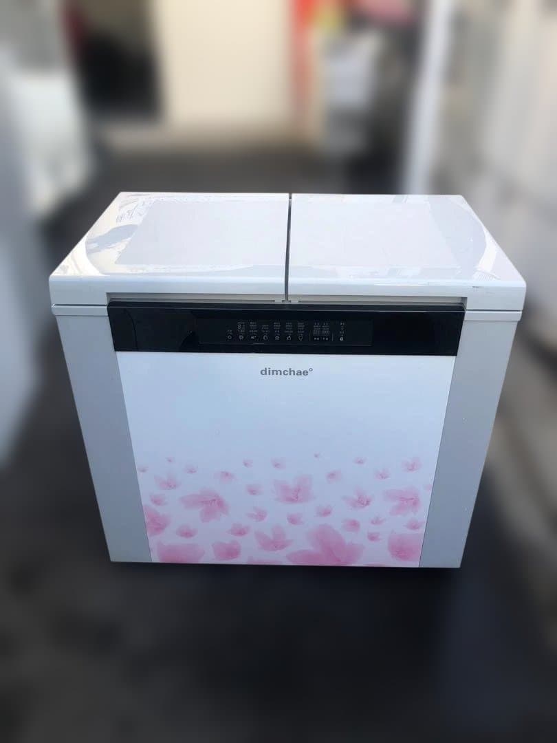 キムチ用冷蔵庫　 ピンク花柄 ホワイト