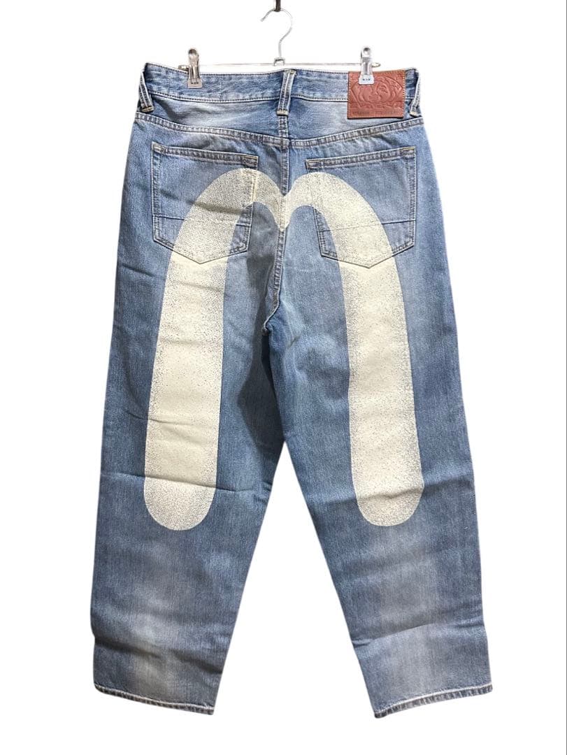 額*縁様 EVISU Ecru Daicock Print Loose Fit