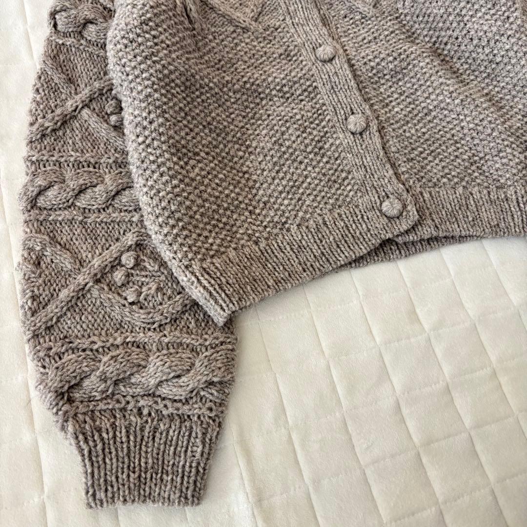 TSUHARU by Samansa Mos2 ペルーニット柄編みカーディガン