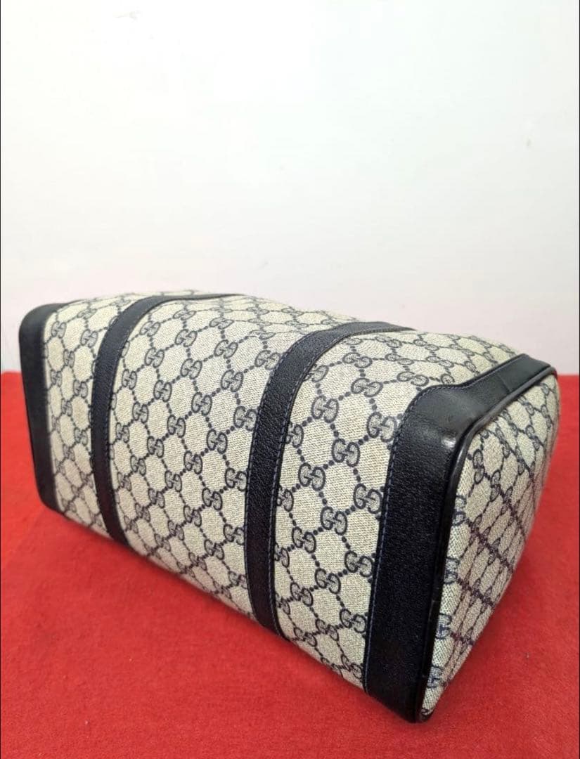 美品 極希少！gucci ハンドバッグ ミニボストンバッグ 廃盤 ネイビー 廃盤