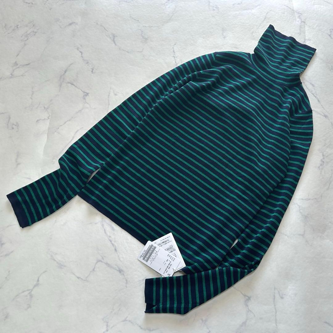 新品タグ付✨L'Appartement ボーダー タートルネックニット ウール