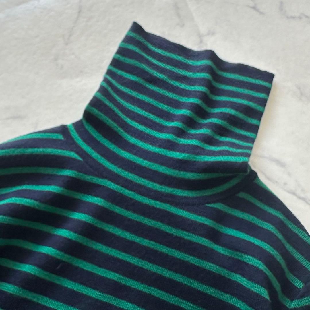 新品タグ付✨L'Appartement ボーダー タートルネックニット ウール