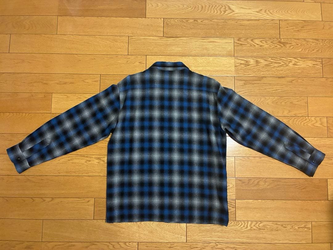 TENDERLOIN テンダーロイン　オンブレチェックシャツ　ブルー