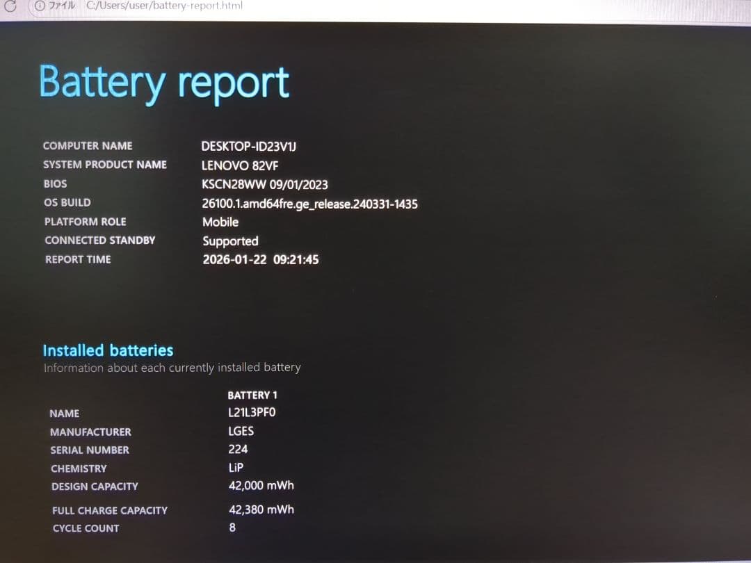 IdeaPad 1 14AMN7 Ryzen5 ・8GBメモリ・256GBSSD