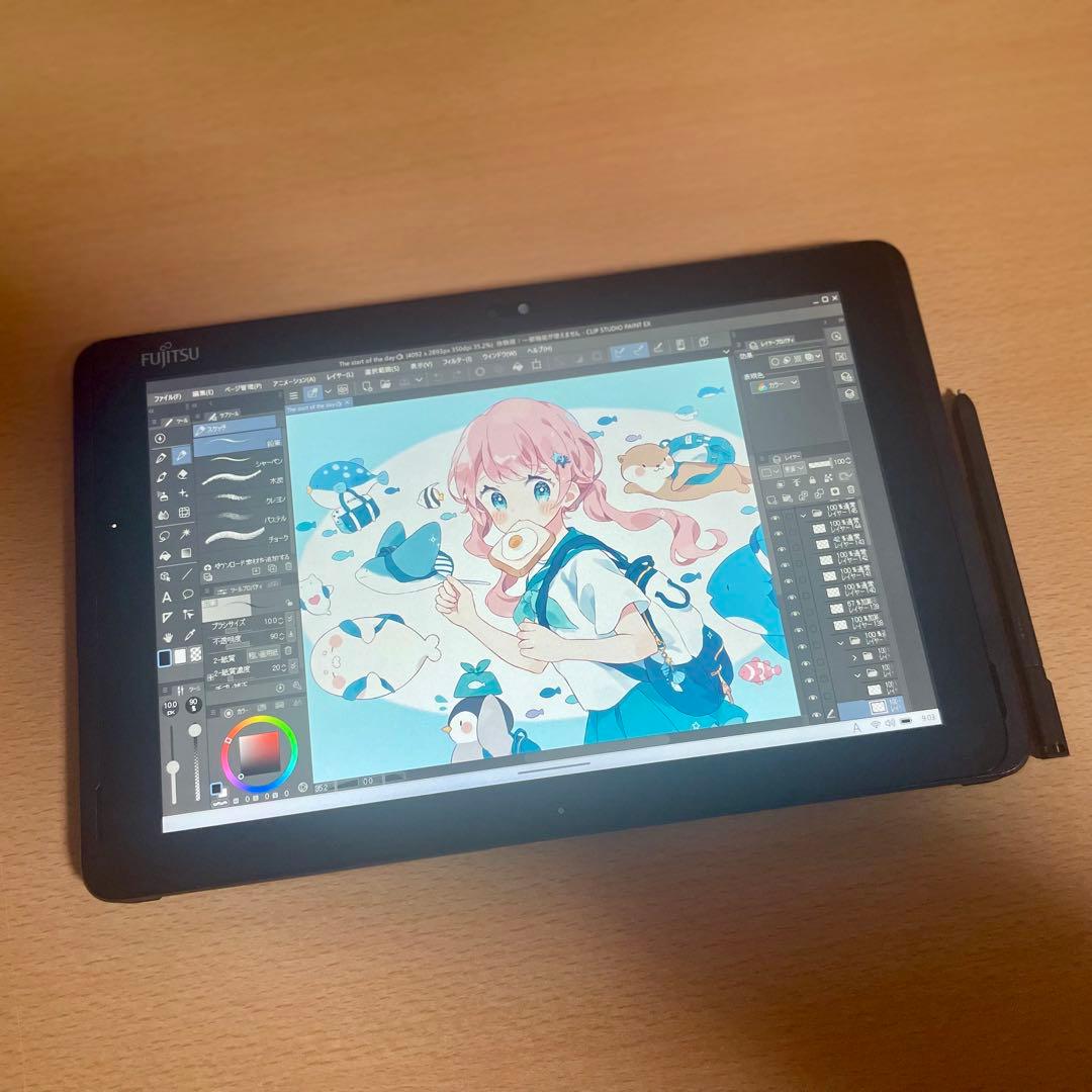 ○富士通 筆圧2048段階 お絵描きタブレット 128GB Windows11