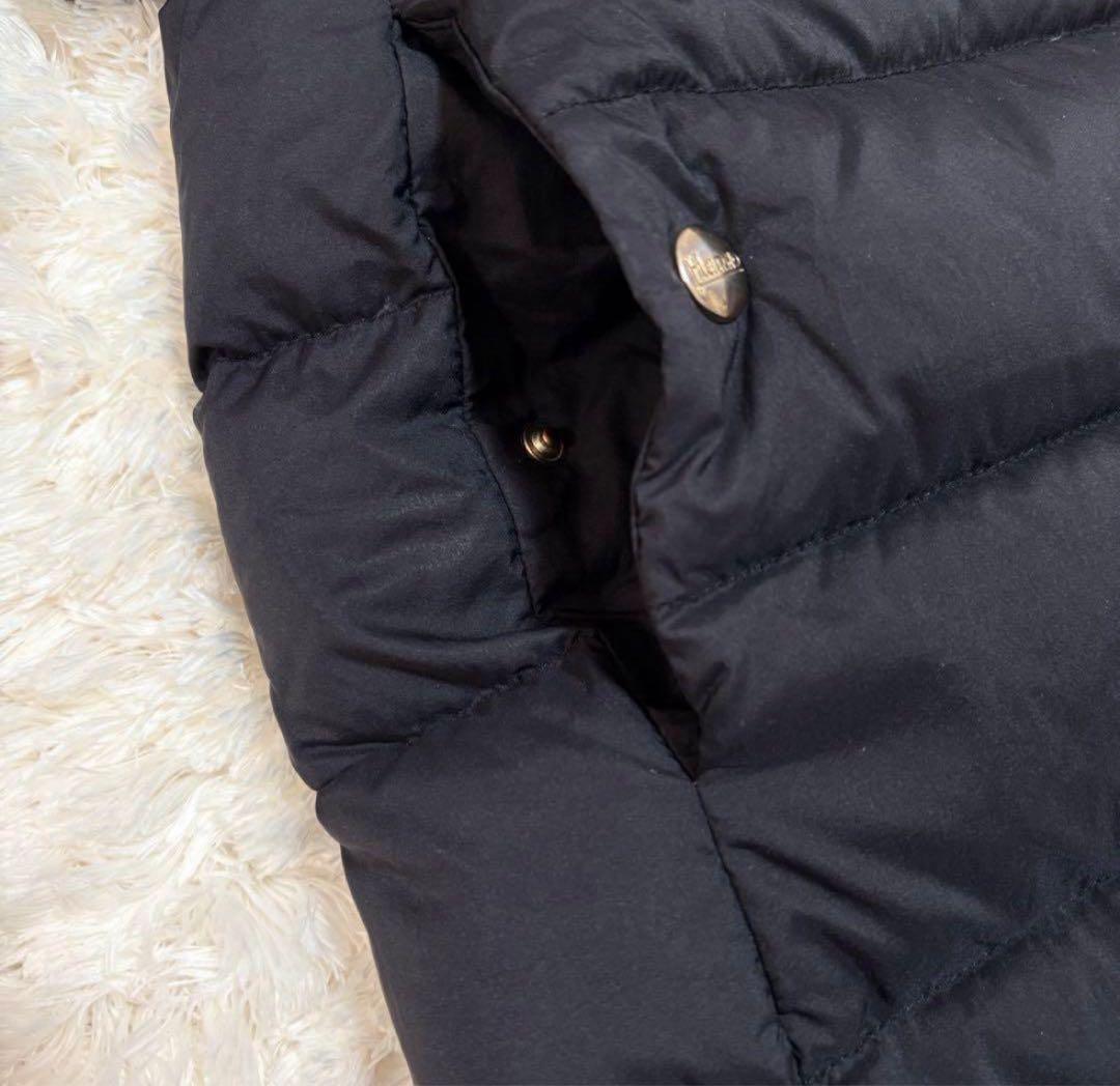 ヘルノ カシミア切り替え ダウンコート ジップアップ 異素材 黒 40