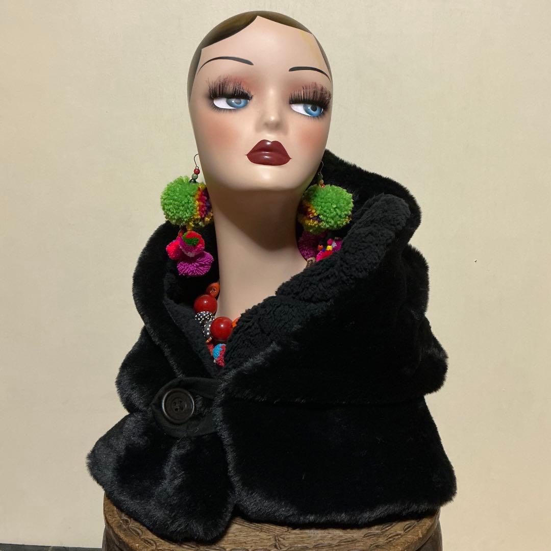 ぴーちゃんページです　ファーフードスヌード　ファージャガード帽子