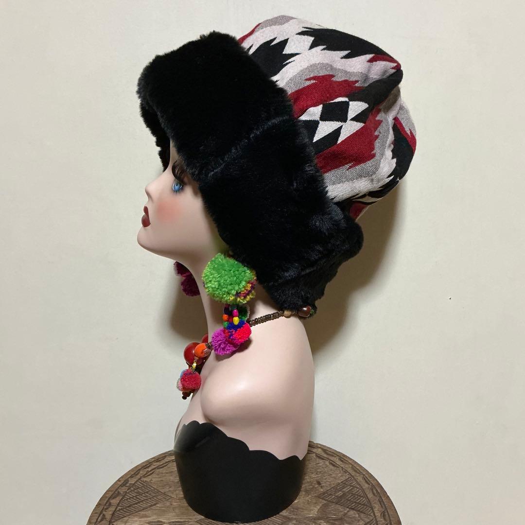 ぴーちゃんページです　ファーフードスヌード　ファージャガード帽子