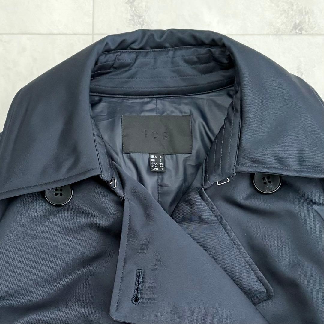 美品ICBシームレス ダウンコート トレンチネイビー M