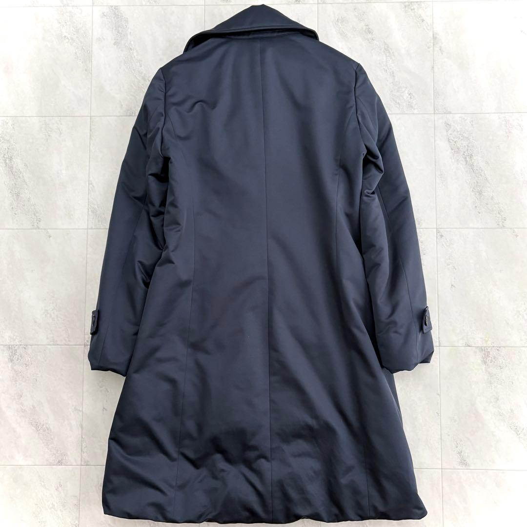 美品ICBシームレス ダウンコート トレンチネイビー M