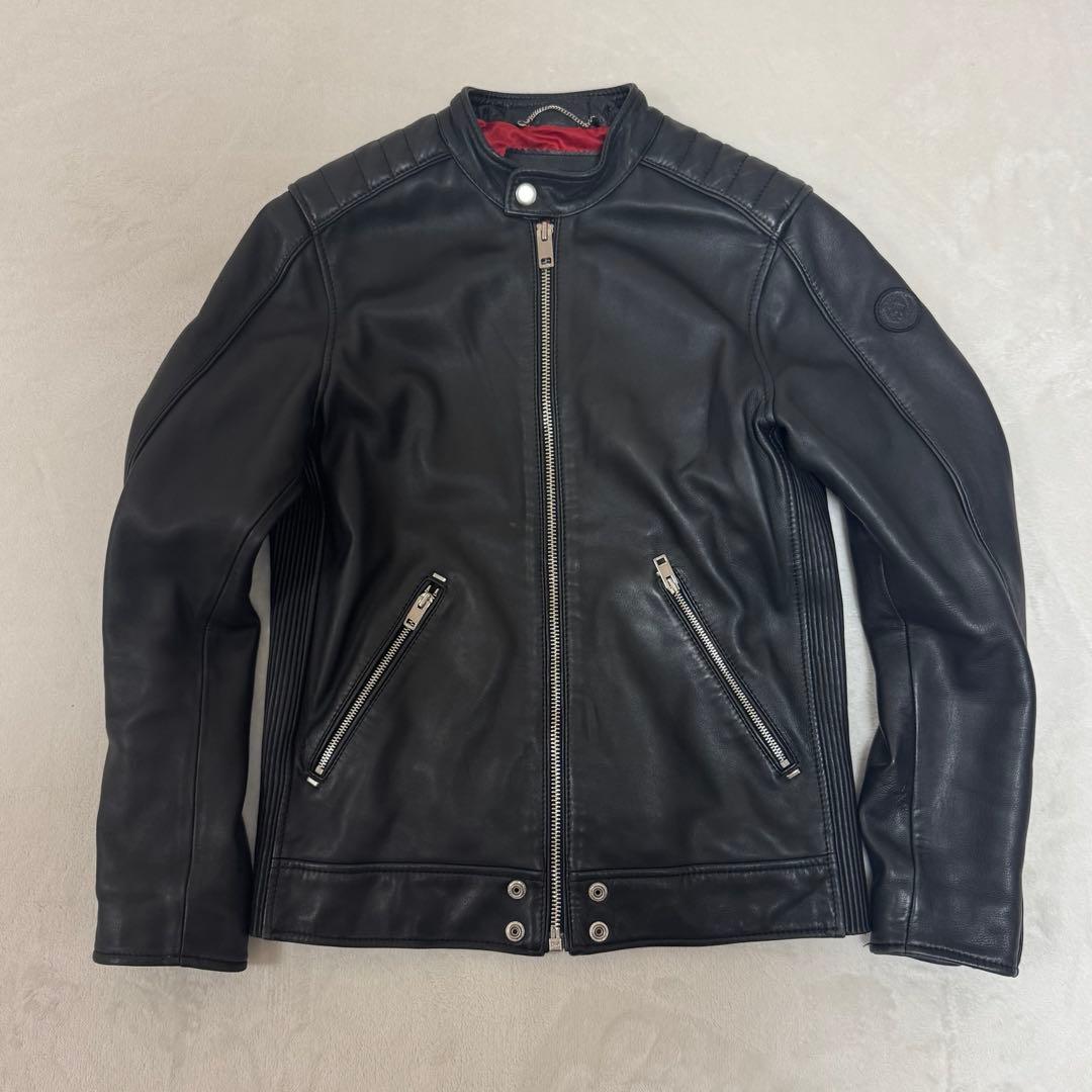 DIESEL ディーゼル シングルライダースジャケット　羊革 シープスキン