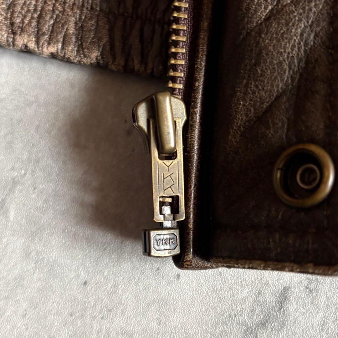 【90s vintage】A-2 フライトジャケット　レザーブルゾン　本革　短丈