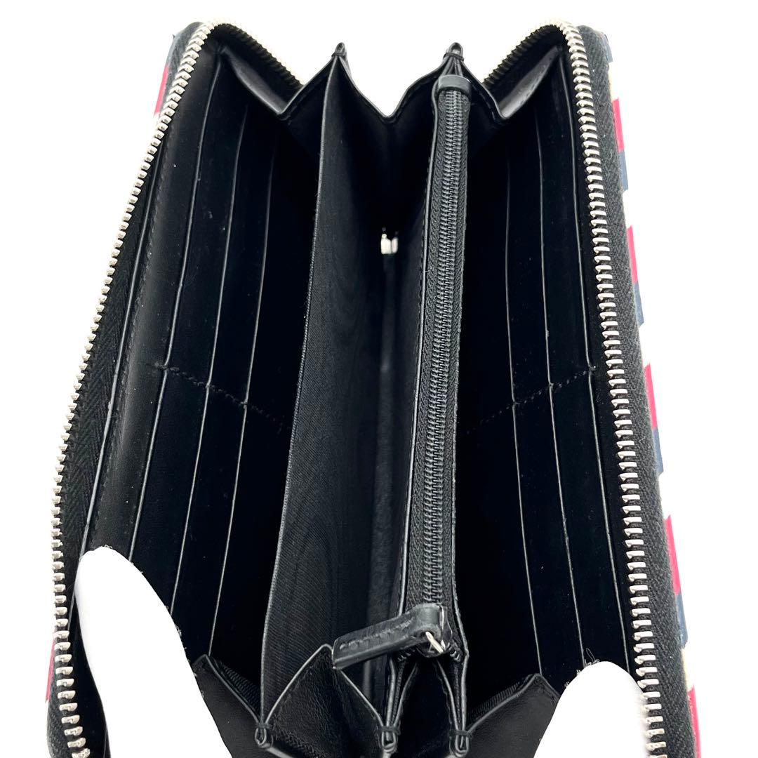 【極美品】グッチ　長財布ナイトクーリエ　GGスプリーム　PVC レザー　ブラック