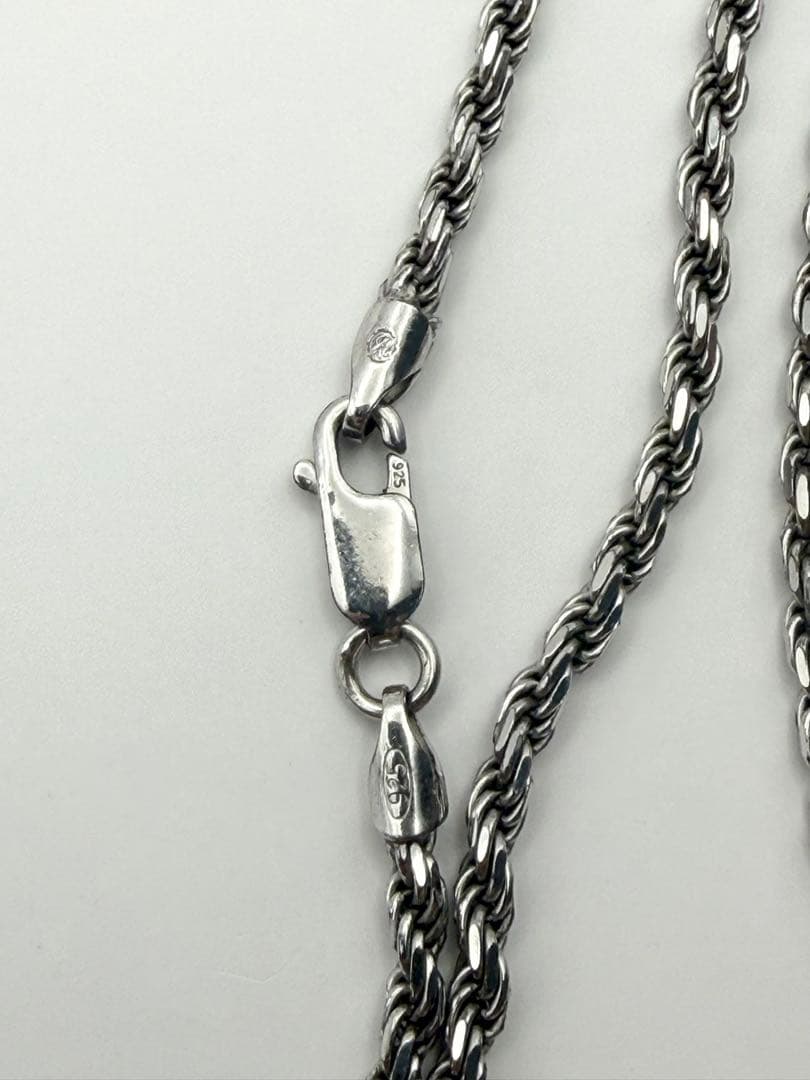 アバランチ シルバー925 ロープネックレス 50cm 幅2.8mm