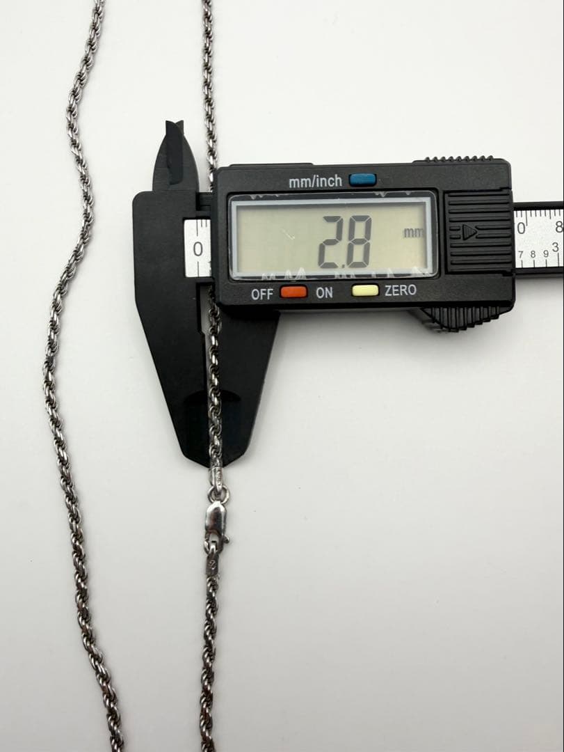 アバランチ シルバー925 ロープネックレス 50cm 幅2.8mm