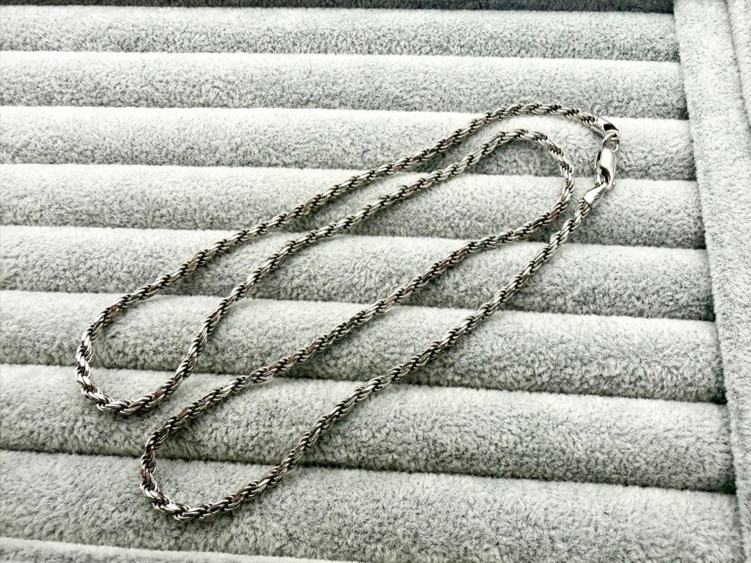 アバランチ シルバー925 ロープネックレス 50cm 幅2.8mm