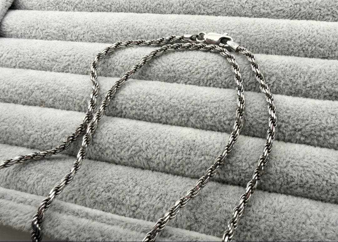 アバランチ シルバー925 ロープネックレス 50cm 幅2.8mm