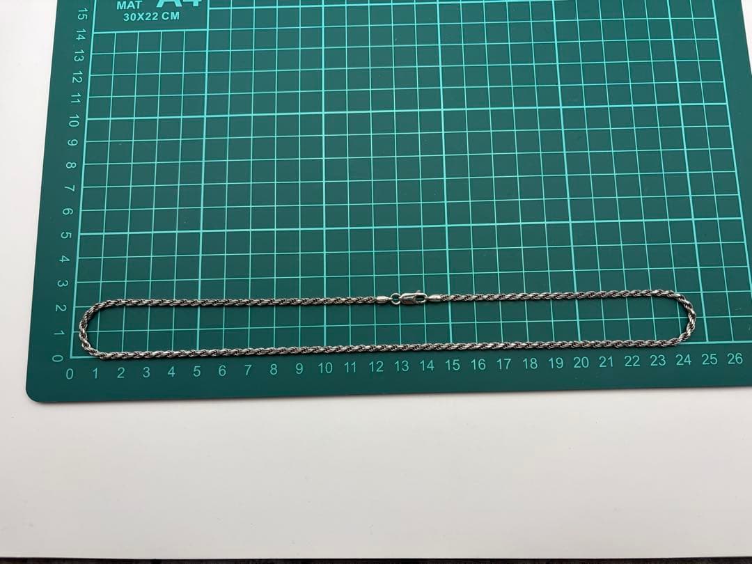 アバランチ シルバー925 ロープネックレス 50cm 幅2.8mm