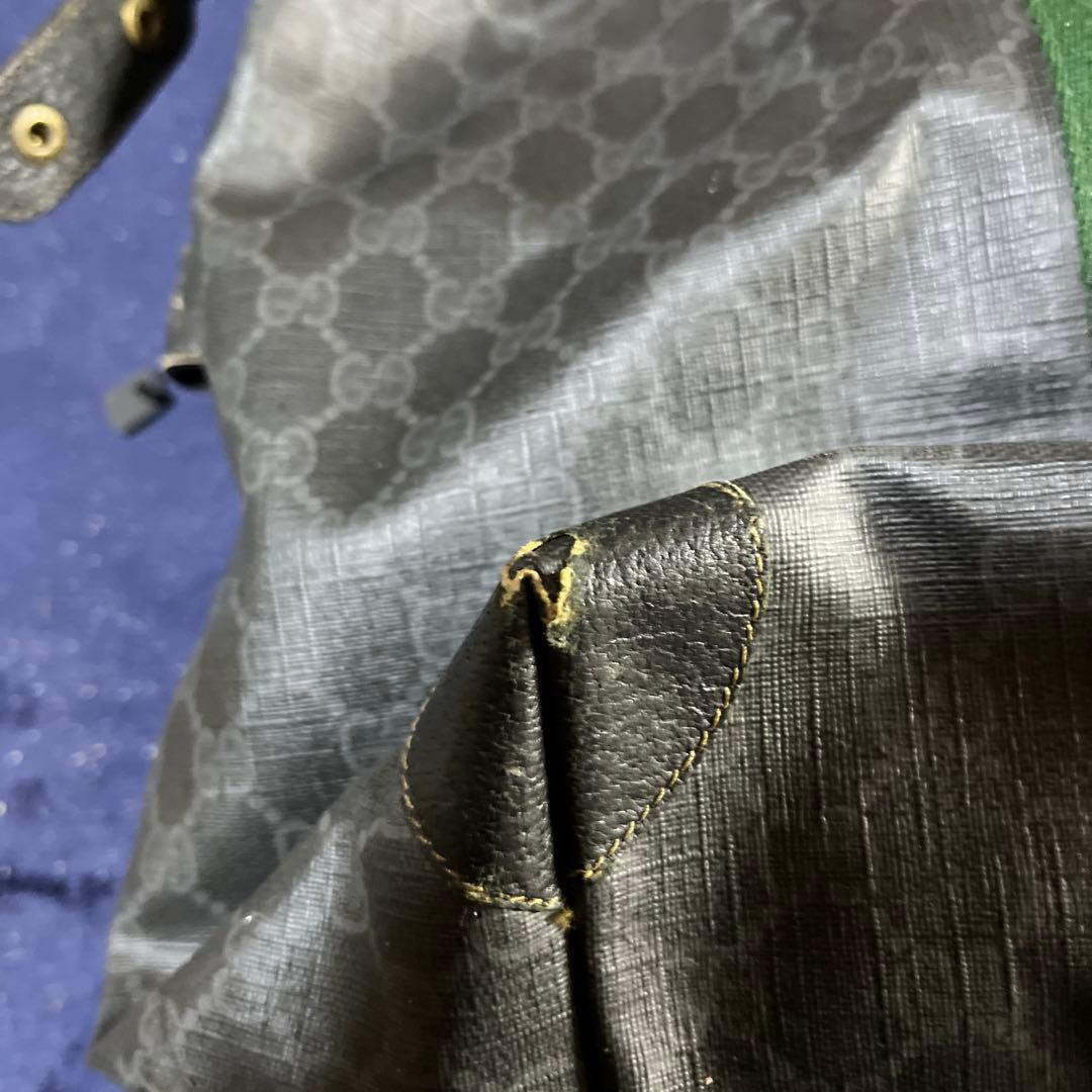 GUCCI ボストンバッグ ブラック/グリーン/レッド