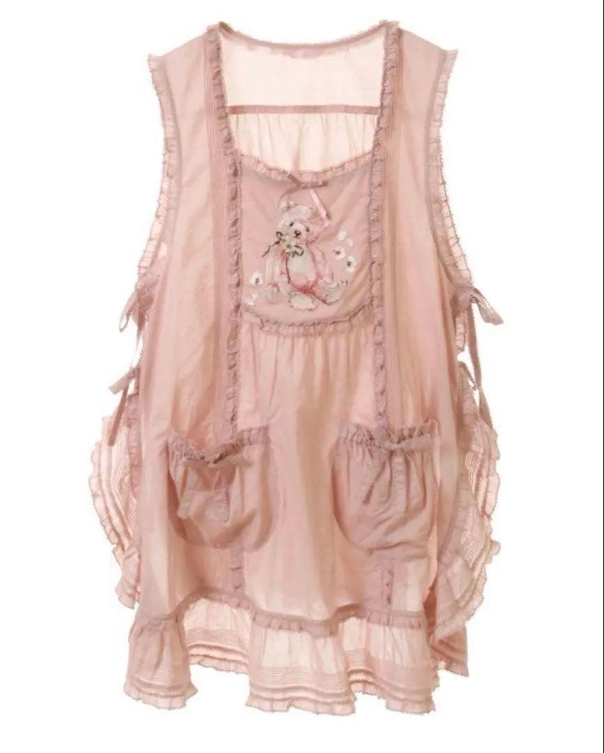 pinkhouse♡ 桜テディ♡ チュニックワンピ、エプロン♡