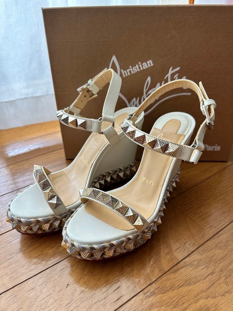 クリスチャンルブタン　ウェッジサンダル　36