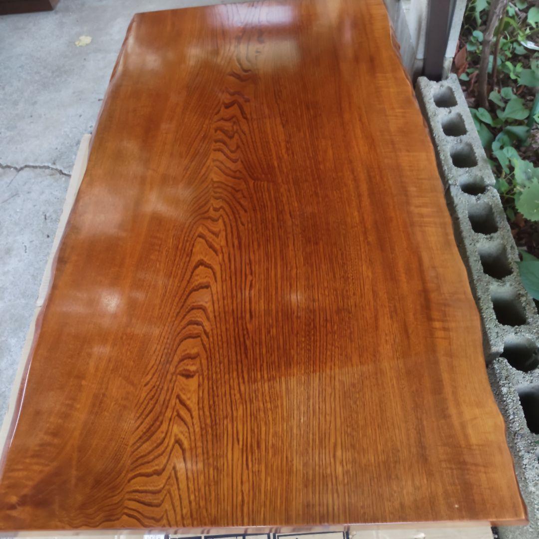 昭和レトロ 無垢材一枚板 高級中型座卓 ちゃぶ台 古民家 当時物