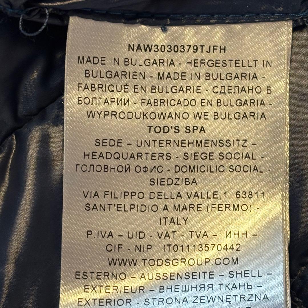 【新品タグ付き】 Fay (フェイ)TOD'S ネイビー ダウンベスト S