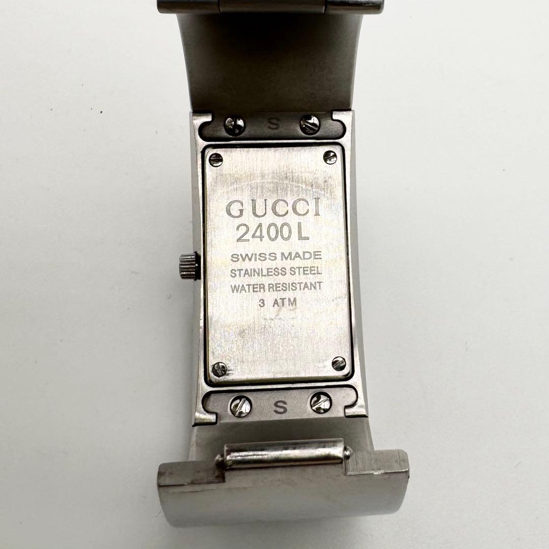 稼働✨ グッチ GUCCI 2400L バングルウォッチ ブラック文字盤 腕時計