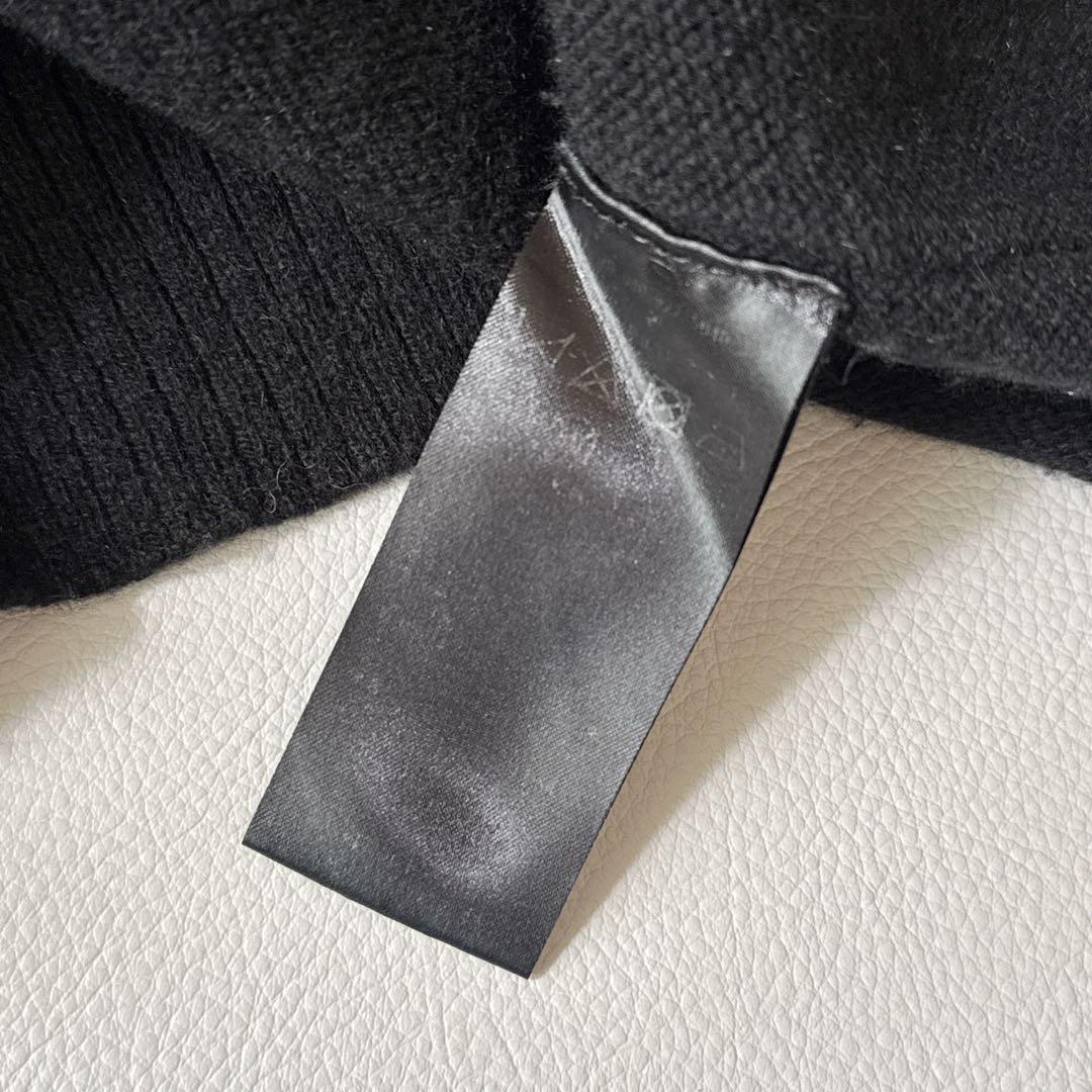 Plage Vネックニットプルオーバー　ウール　ブラック ゆったり