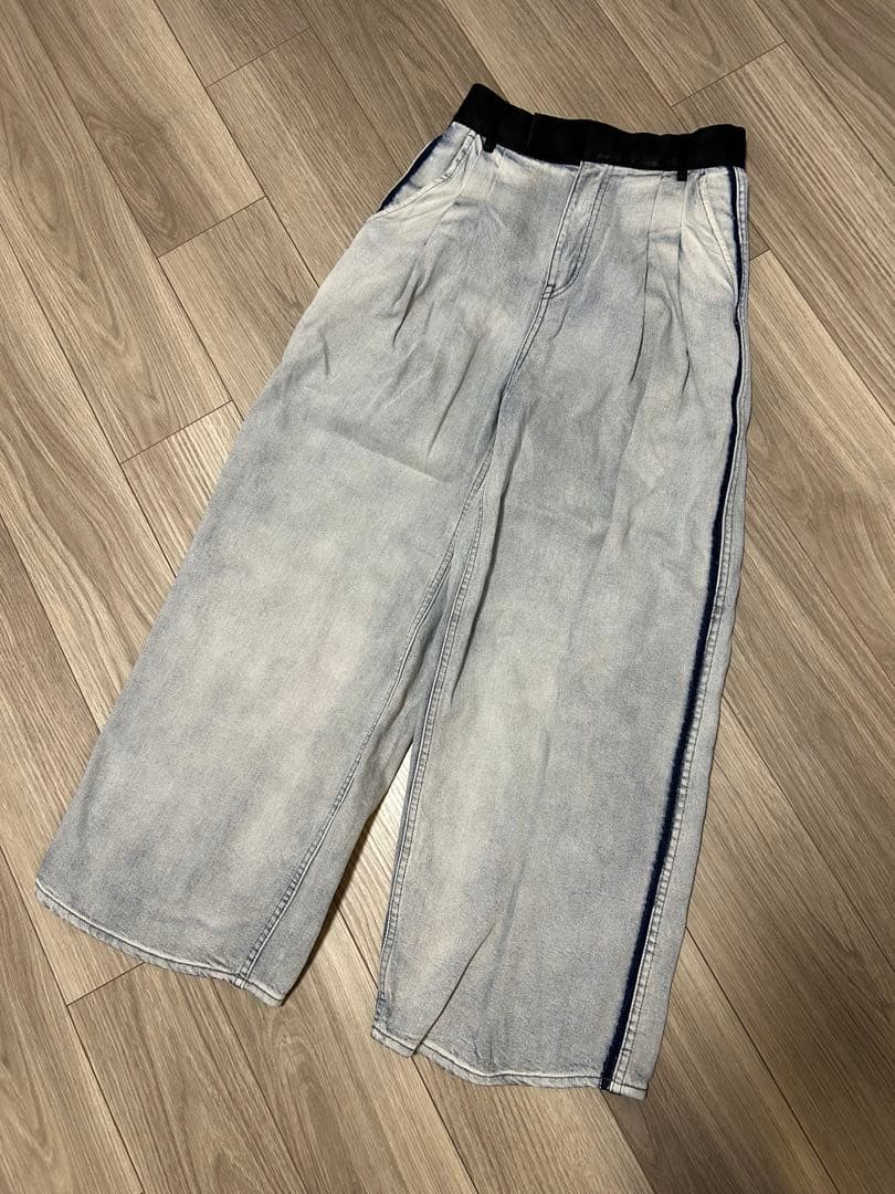 【EMOELLE】・【サステナブル】ドレスデニムパンツ　34