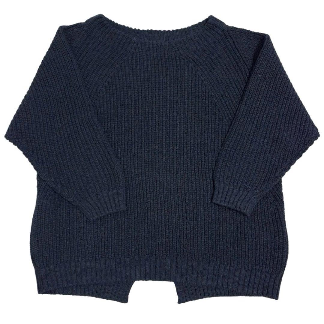 ドゥーズィエムクラス Lily Linen アゼプルオーバー ネイビー シルク混