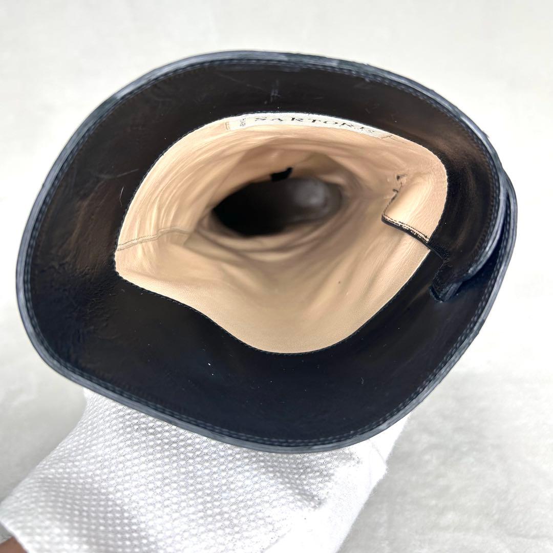 【サルトル】ジョッキーブーツ ロングブーツ ベルト 金具 23.5 伊製 黒