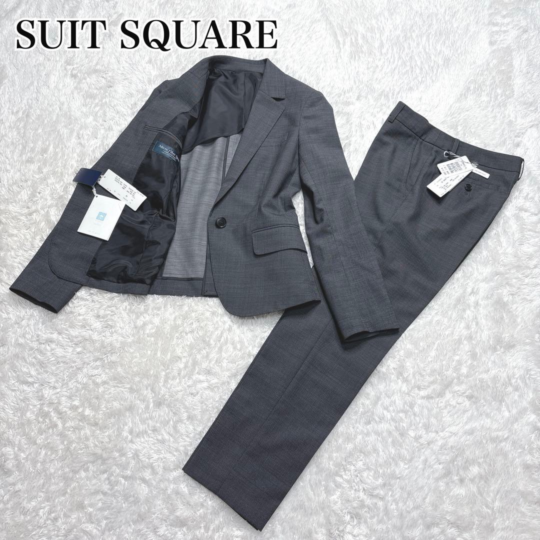 【新品】スーツスクエア パンツスーツ ウォッシャブル ピンチェック 38