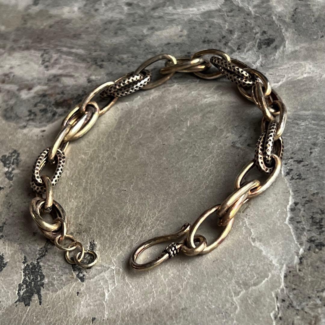 ヴィンテージ VINTAGE S字デザインフック ツイン チェーン ブレスレット