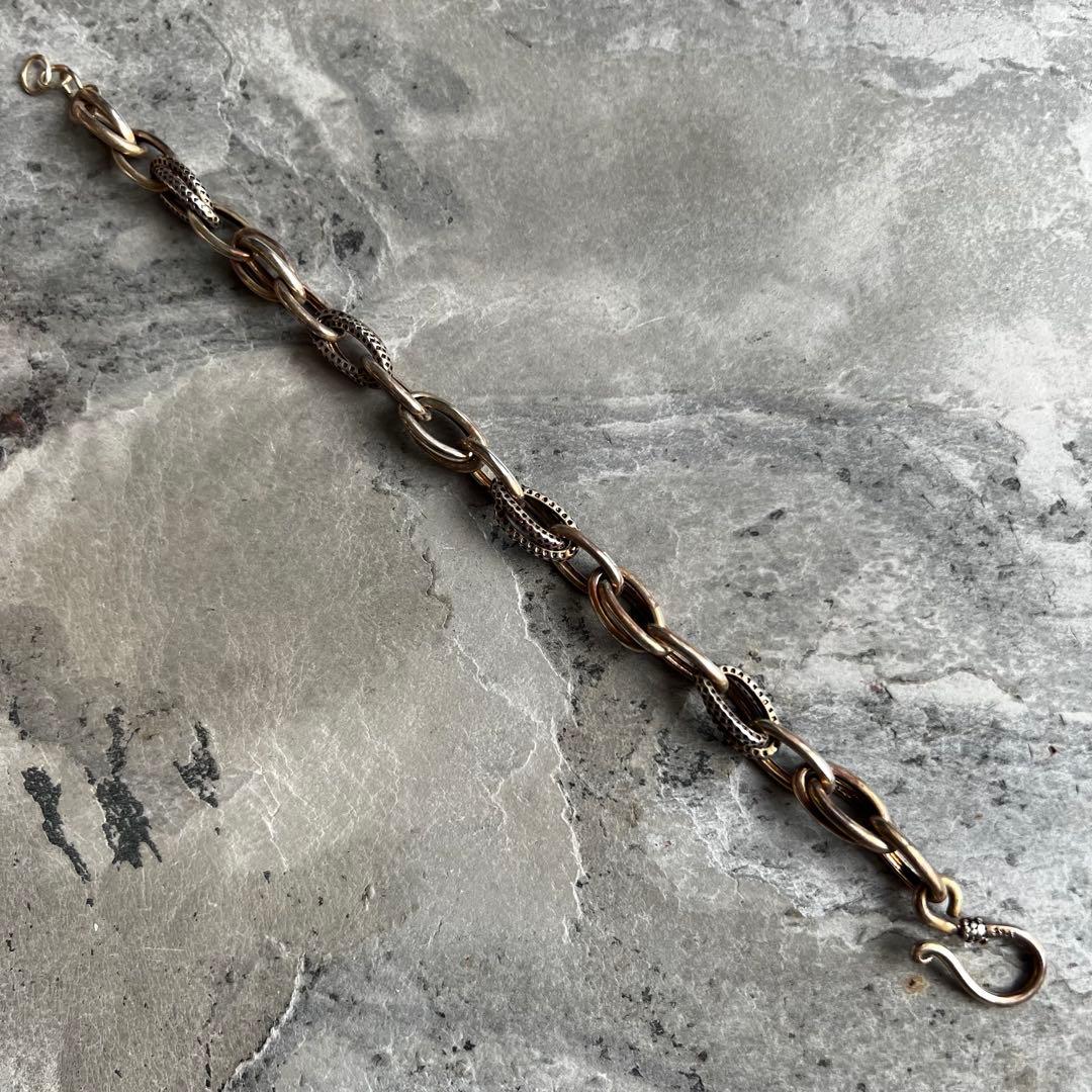 ヴィンテージ VINTAGE S字デザインフック ツイン チェーン ブレスレット