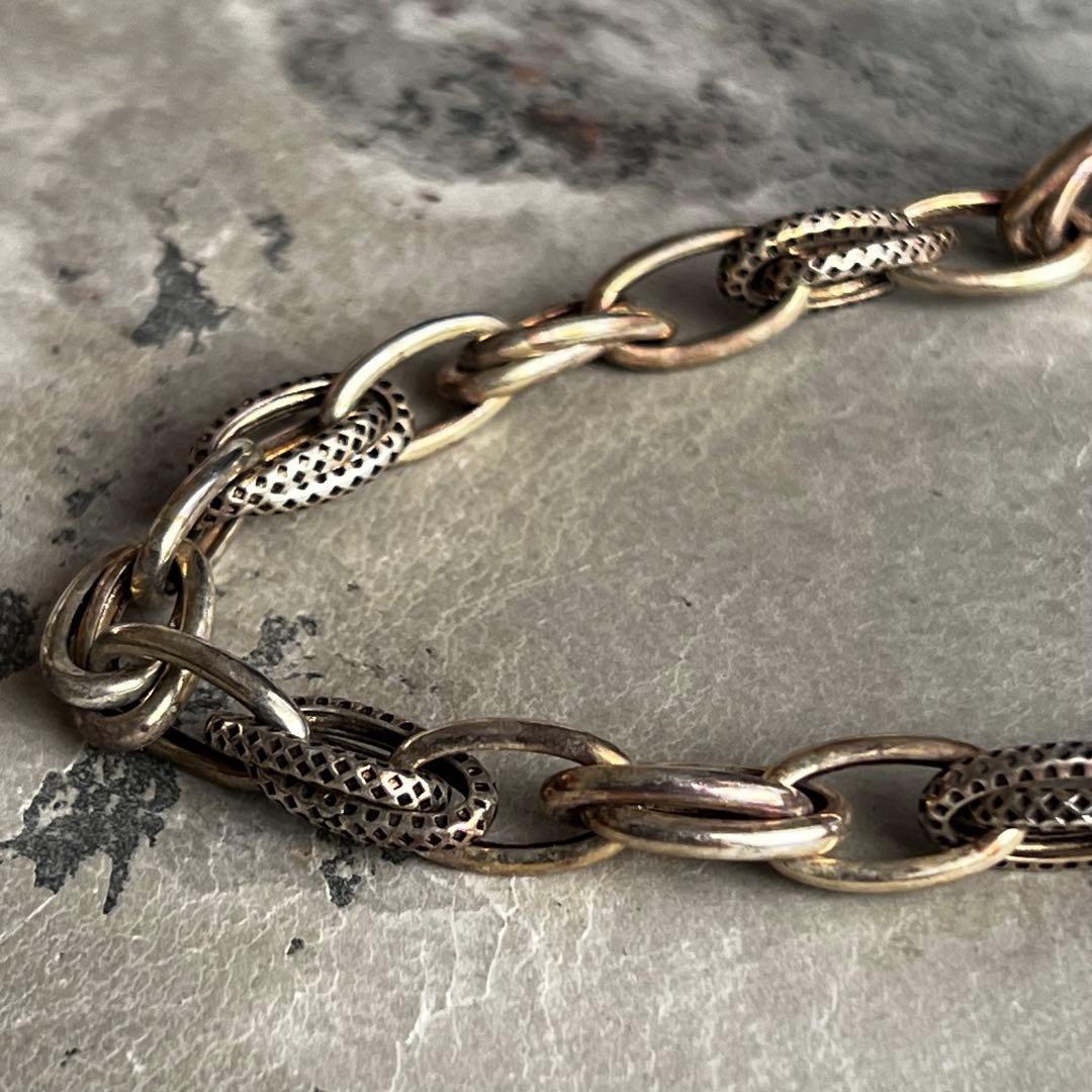 ヴィンテージ VINTAGE S字デザインフック ツイン チェーン ブレスレット