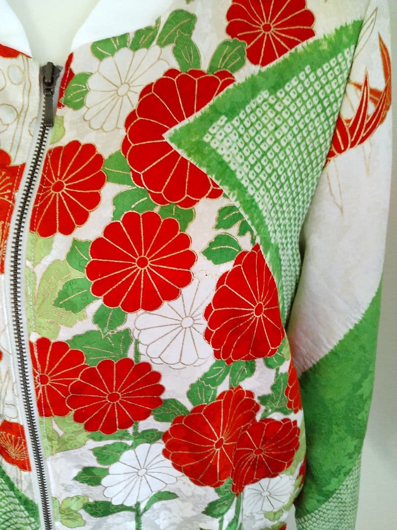 着物リメイク 振袖ブルゾン ベル