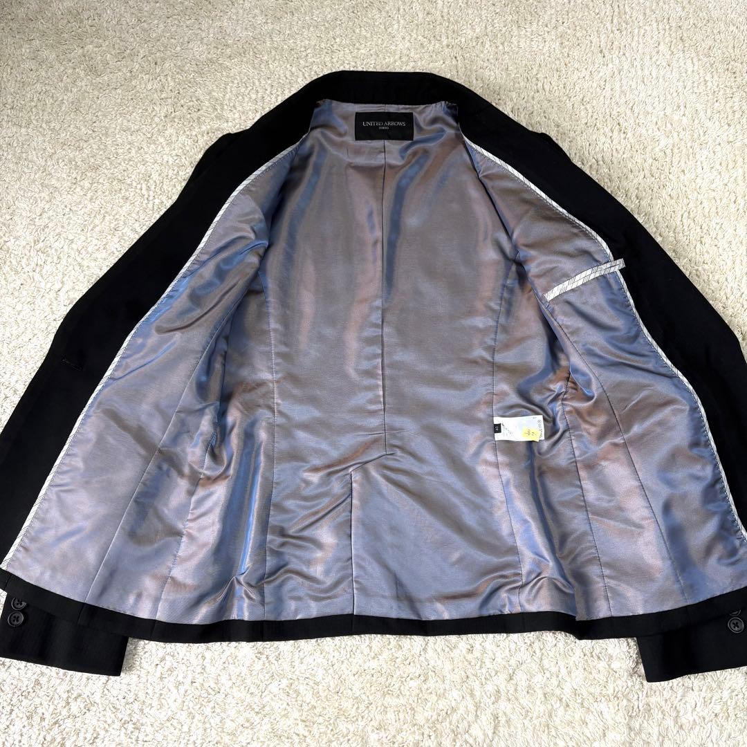 ユナイテッドアローズ スーツ3点セット パンツ ブラック ストライプ 40