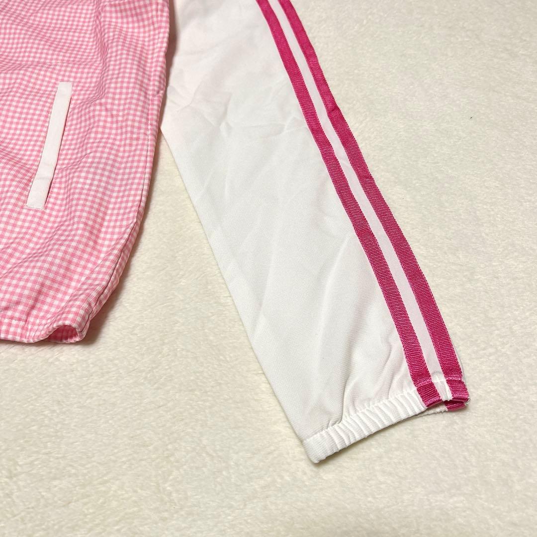 90s adidas アディダス　ジャンパーUV加工　ブルゾン　y2k 上下