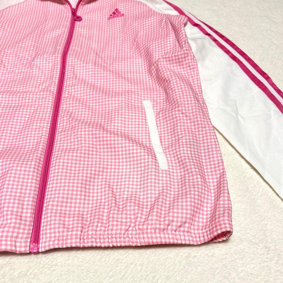 90s adidas アディダス　ジャンパーUV加工　ブルゾン　y2k 上下