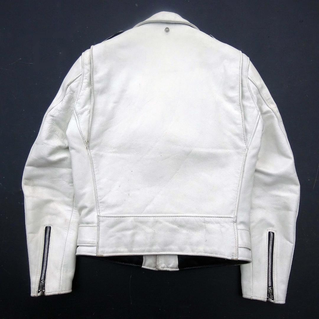 (白)Schott 613US ショット ワンスター ダブル ライダース36