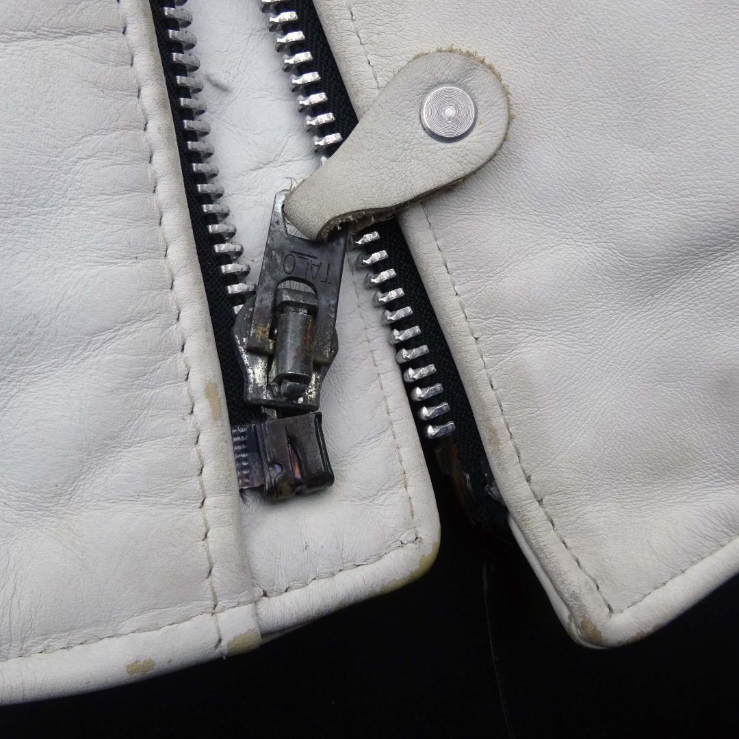 (白)Schott 613US ショット ワンスター ダブル ライダース36